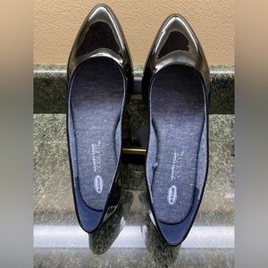 Dr. Scholl’s Black Patent Leather Ballet Flats, Pointed Toe